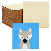 36 Pack 5x5 Wooden Squares for Crafts, Unfinished Wood Tiles for DIY Projects (0.1 in Thick)
