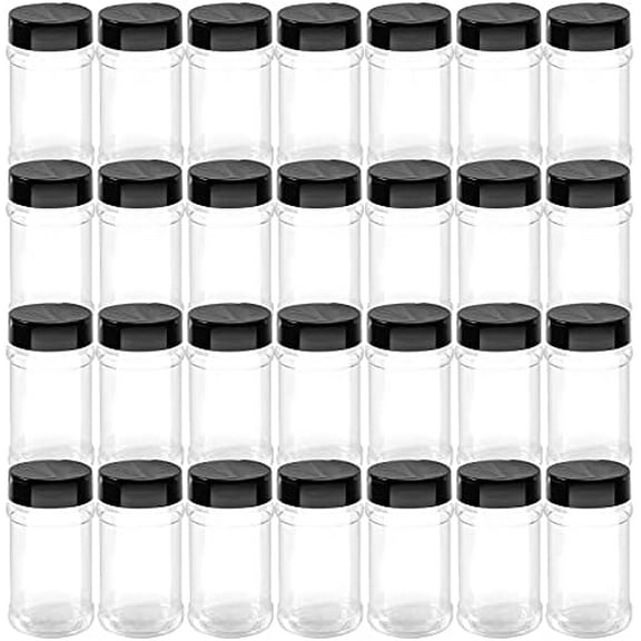 36 Pack 6 OZ Empty Clear Plastic Spice Bottles,Plastic Spice Jar with Black Shaker Cap and Shim,Seasoning Containers for Storing, Seasoning, Herbs and Powders$$Home Decor, Kitchen, & Other