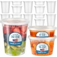 36 Pack 8 16 32 oz Deli Containers with Lids