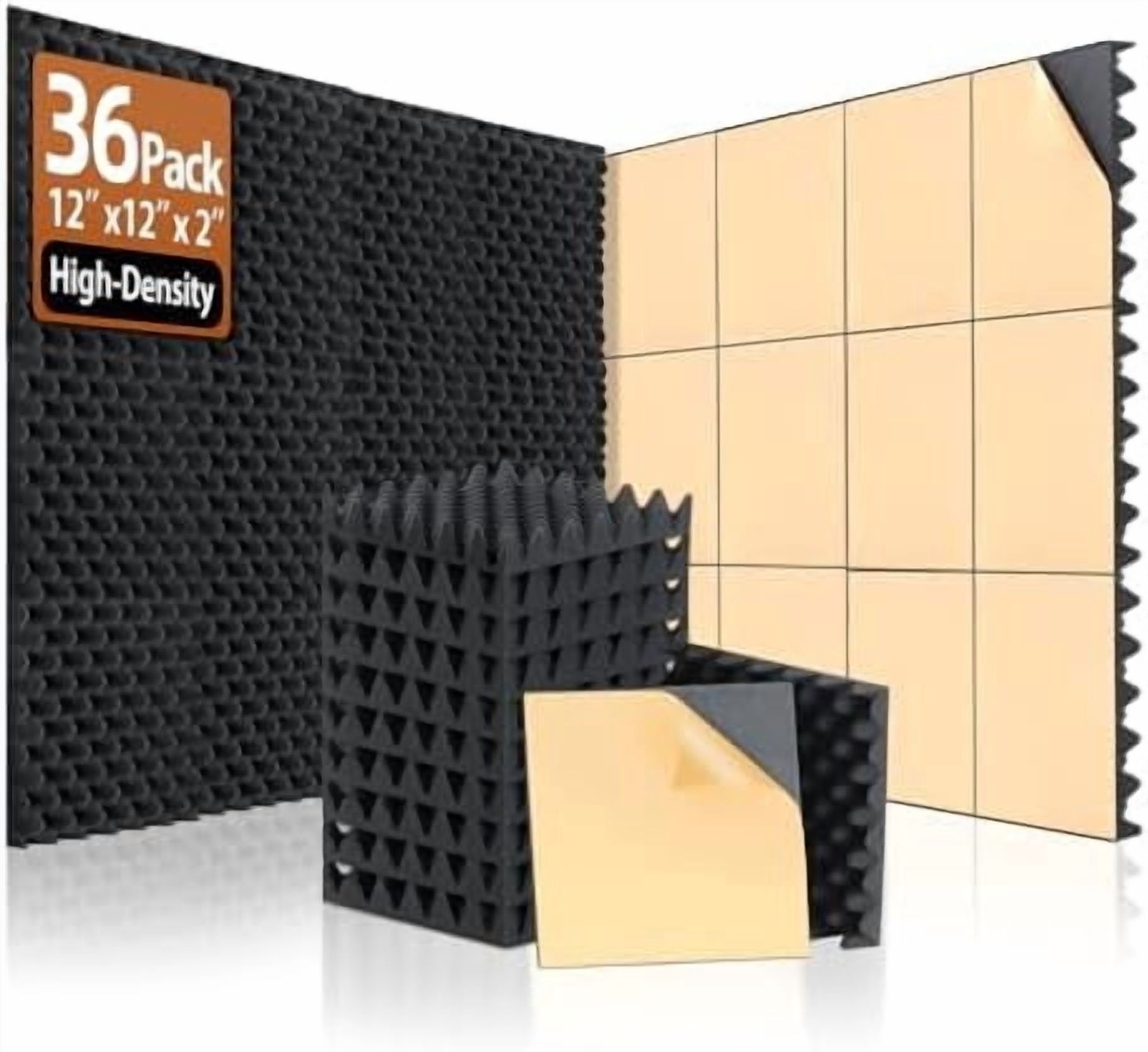 36 Pack Acoustic Foam Panels with Self Adhesive 12