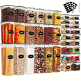 thumbnail image 1 of 36 Pack Airtight Food Storage Containers Set with Labels & Marker- Leak-Proof, BPA-Free, Flip-Top Lids, Perfect For Kitchen Pantry Organization, Storage for Flour, Sugar, Cereal, 1 of 7