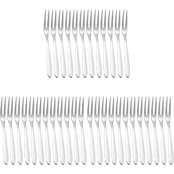 36 Pack Appetizer Dessert Forks 5.1 Inch, Stainless Steel Mini Salad Fruit Tasting Forks, Forks Set for Birthday Party Wedding Restaurant, Reusable Small Forks