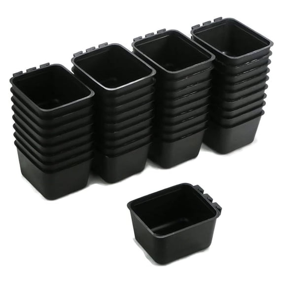 36-Pack - Black Cage Cups for Chickens, Dogs, Pheasants, Rabbits Feed & Water
