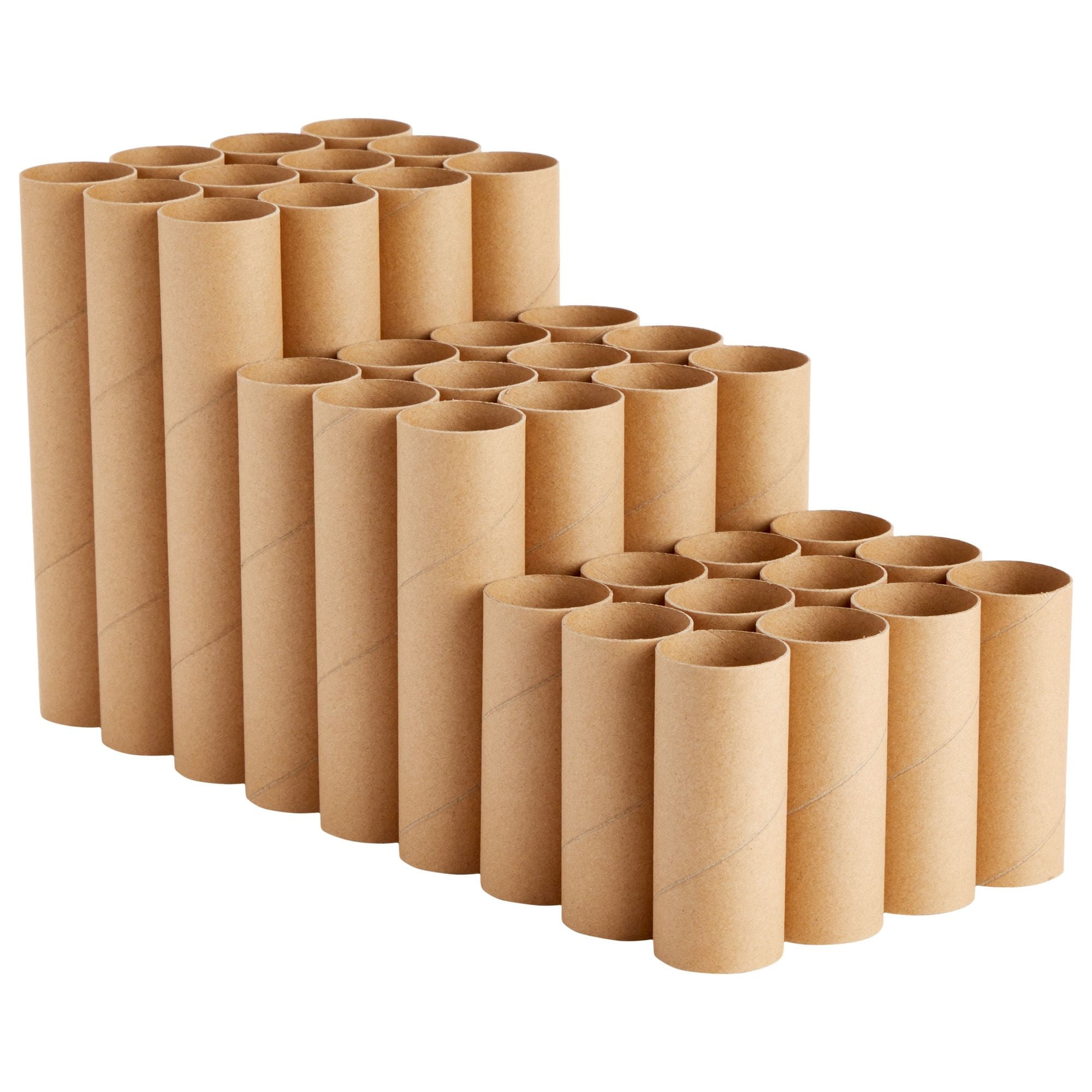 36 Pack Brown Cardboard Tubes for Crafts, DIY Crafting Paper Rolls for  Classrooms and Art Projects (3 Assorted Sizes)