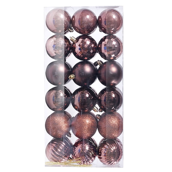 36 Pack Christmas Ornaments 3cm Shatterproof Plastic Ball Baubles for Xmas Tree Decorations, Holiday Party Home Decoration Glitter Hanging Decor
