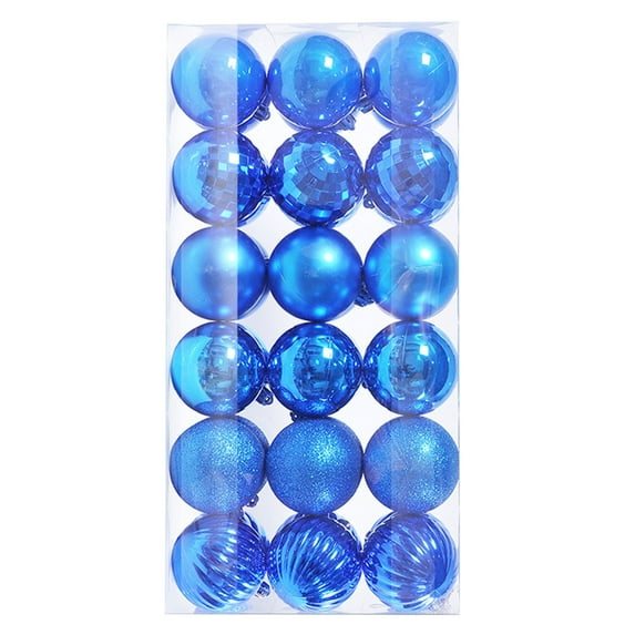 36 Pack Christmas Ornaments 3cm Shatterproof Plastic Ball Baubles for Xmas Tree Decorations, Holiday Party Home Decoration Glitter Hanging Decor