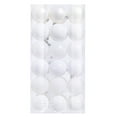 thumbnail image 1 of 36 Pack Christmas Plastic Ball Ornaments, Hanging Decoration, 1.2 Inch Shatterproof Unbreakable Plastic Glitter Balls for Xmas Tree Wedding Holiday Party Indoor Home Decoration,White, 1 of 6