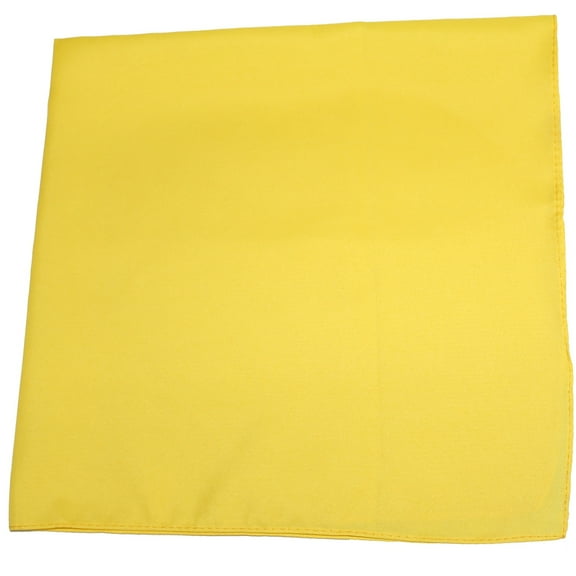 36 Pack Daily Basic Solid 100% Cotton 22 x 22 Bandanas (Yellow)