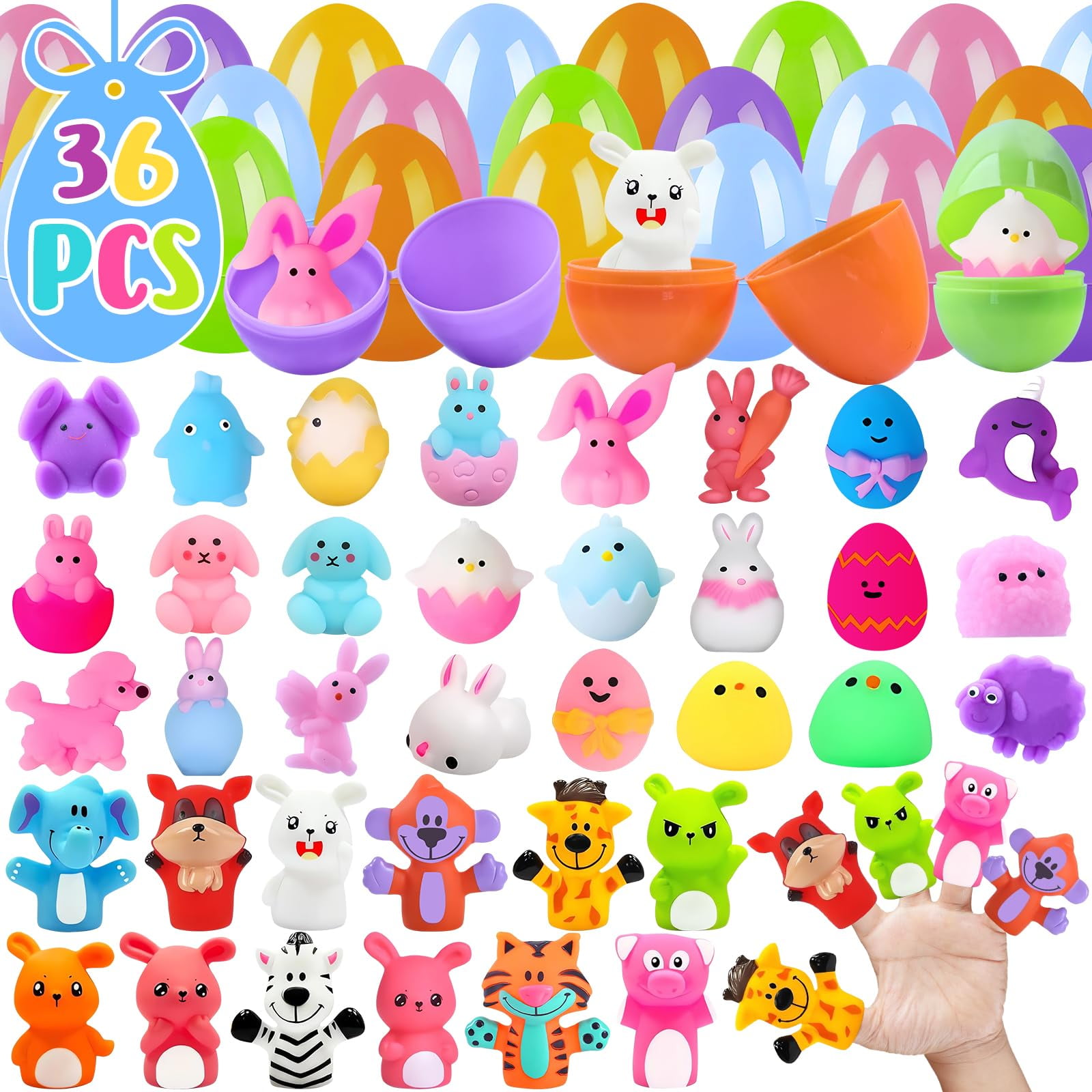 36 Pack Easter Basket MMF7 Stuffers,Easter Egg Fillers with Easter