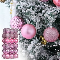 36-Pack Electroplated Christmas Ornaments - Shatterproof Metallic Finish Holiday Ball Decor Set for Xmas Tree, Home, Party Decorations C