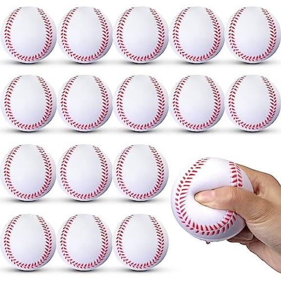 36 Pack Foam Baseballs Foam Practice Baseballs Softballs 2.7 Inches PU Training Balls Soft Toss for Safe Throwing Catching and Batting Sports Indoor Outdoor Supplies(White)$$Sport & Recreation Other