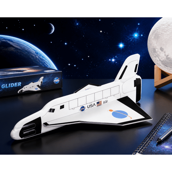 36-Pack Foam Space Shuttle Gliders, Lightweight Flying Airplane Toys for Outdoor Play, Party Favors for Space-Themed Birthday Celebrations & Events