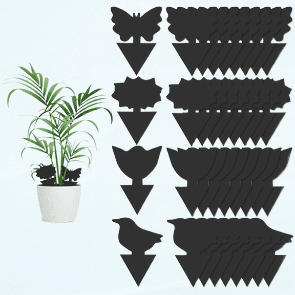 36 Pack Fungus Gnat Traps for House Plants, Black Sticky Traps for Indoor Outdoor Use to Get Rid of Whitefly Mosquitoes Fungus Gnats Thrips Leafminer Flying Insects Protect Your Plants
