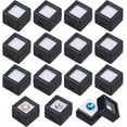 thumbnail image 1 of 36 Pack Gemstone Display Box Acrylic Diamond Display Case Black Jewelry Box with Clear Lids White Sponge 0.8x0.6" for Treat Gems Coins Diamond Gift Packing, 1 of 9