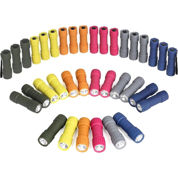 36-Pack Mini LED Flashlight Set | Super Bright Small Flashlights, 108 AAA are Pre-Installed, Ideal for Teaching, Camping and