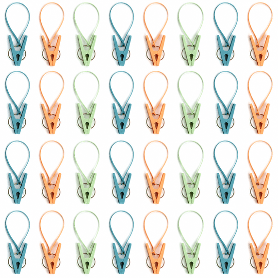 Cloth Rack Rope 36 Pack Multicolor Laundry Clips for Drying Clothes, Windproof Clothes ...