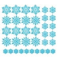 thumbnail image 1 of 36 Pack Plastic Glitter Snowflake Ornaments Hanging Decorations For Christmas Tree,Various Size Winter Snowflakes Ornaments Xmas Tree Decorations for Tree Window Door Accessories,Blue,1.8",3",4",4.2", 1 of 9