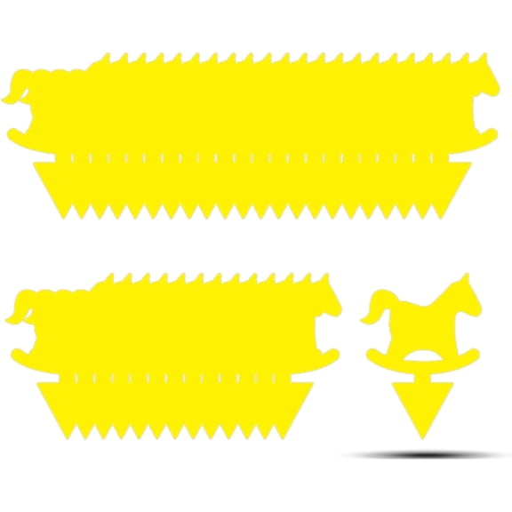 36 Pack Rocker Shaped Double Sided Glue Sticky Traps, Odorless Fruit Fly Fungus Gnat Catchers Trap Whiteflies Mosquitoes Flying Bugs for Kitchen Indoor Outdoor Potted Plants