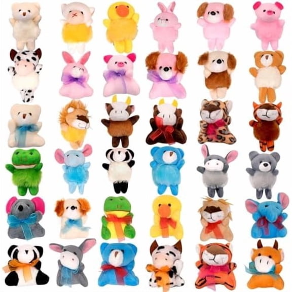 36 Pack Small Stuffed Animals Bulk Gifts for Kids (2.3/2"-2.5/3.5" Each), Party Favors Toys for Girls, Easter Basket Stuffers Christmas Stocking Plushies (36PCS)