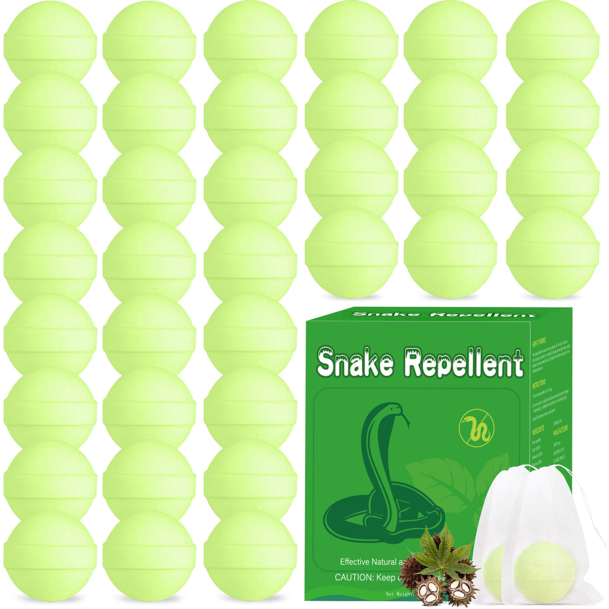 36 Pack Snake Repellent for Yard, Powerful Outdoor & Snake be Gone for