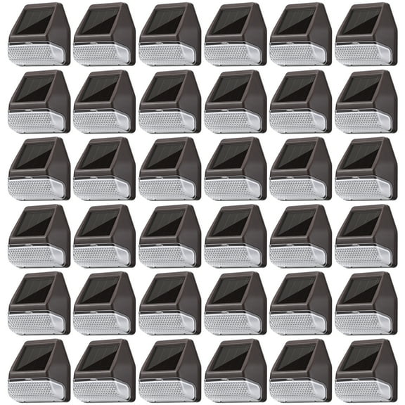 36 Pack Solar Deck Lights, Dusk-to-Dawn LED Fence Lights, Oil Rubbed Bronze