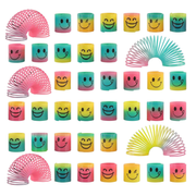 36 Pack Spring Rainbow Party Favor for Kids Magic Fidget Stress Pinata Filler Coil Mini Springs Carnival Prize Bulk Toys for Birthday Goodie Bag Stuffers