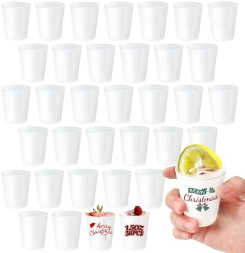 12-Pack Sublimation Shot Glasses 1.5 Oz - Frosted Blanks For Custom Designs, Heavy Base