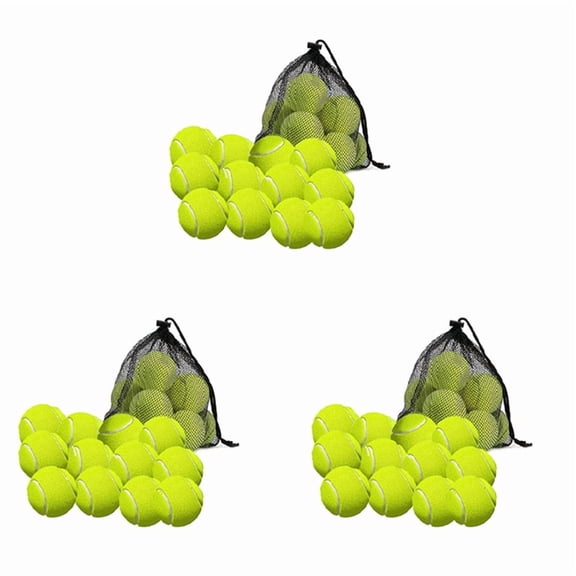 36 Pack Tennis Balls with Storage Bag - Fine Quality Thick-Walled Tennis Ball - Perfect for Tennis, and Cricket