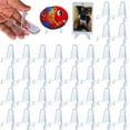 thumbnail image 1 of 36 Pack Thickened Card Display Stand Sports Card Holder Small Easel Stand for Challenge Coin Graded Card Sports Card Trading Card PSA Card Baseball Card, 2.3 Inch Tall Clear, 1 of 5
