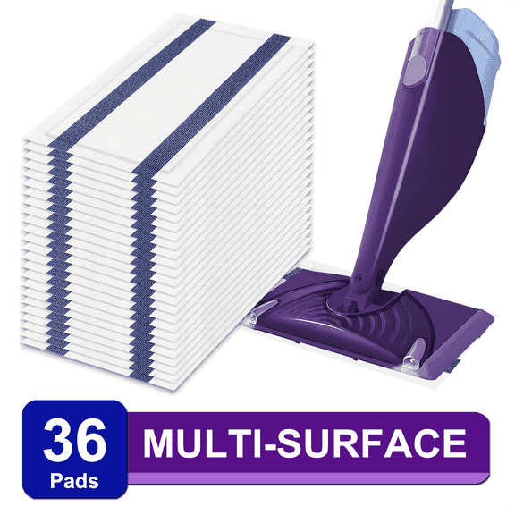 36 Pack Wet Jet Mop Replacement Pads, Highly Absorbent Microfiber Mopping Refills, Suitable for All Hard Floor Surfaces