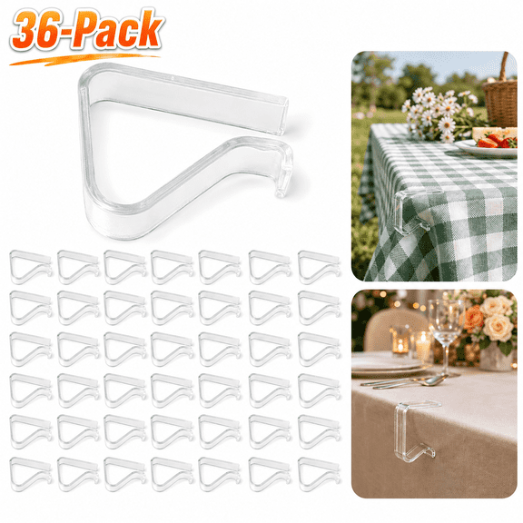 36 Pack Windproof Plastic Tablecloth Clips for Outdoor table,Picnic Table clip, Heavy-Duty Plastic Clamps Keep Your Tablecloth clamps Secure for Outdoor Picnics & Parties,Patio, Picnic, BBQ, Wedding