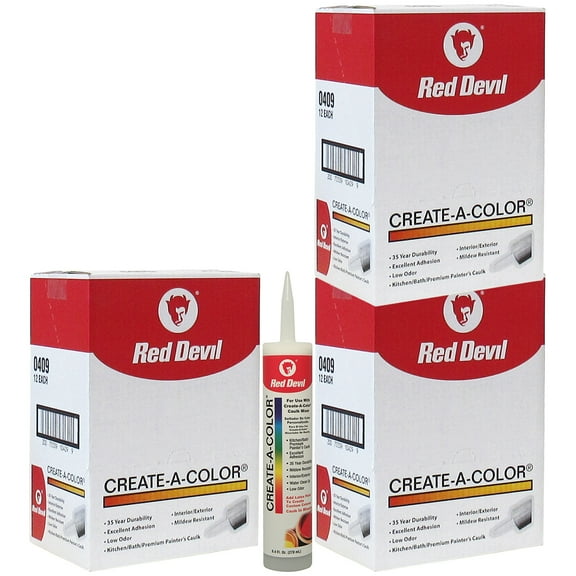 36-Pack of 10.1 oz Red Devil 409 Create-A-Color Caulk