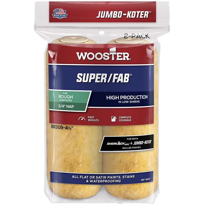 La Wooster Cepillo Company Rr924 – 4 Super Fab FTP Rodillo, 1/2-inch Pan
