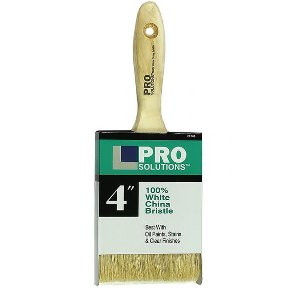 36-Pack of 4” Pro Solutions 23140 White China Bristle Paint Brush, Beavertail Handle