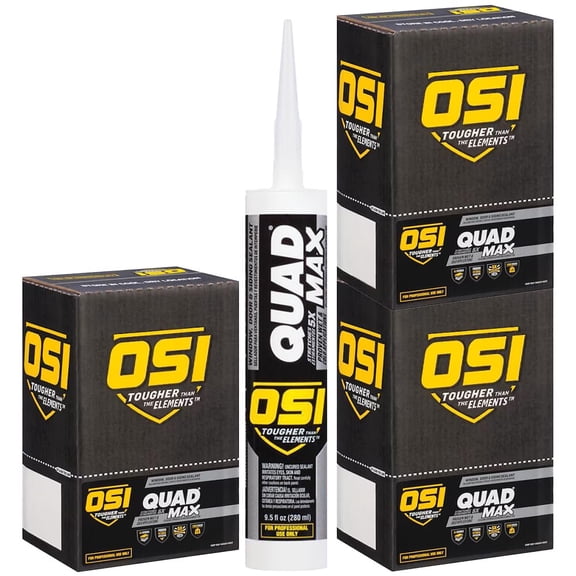 36-Pack of 9.5 oz OSI 1868684 White 001 Quad Max Window, Door & Siding Sealant