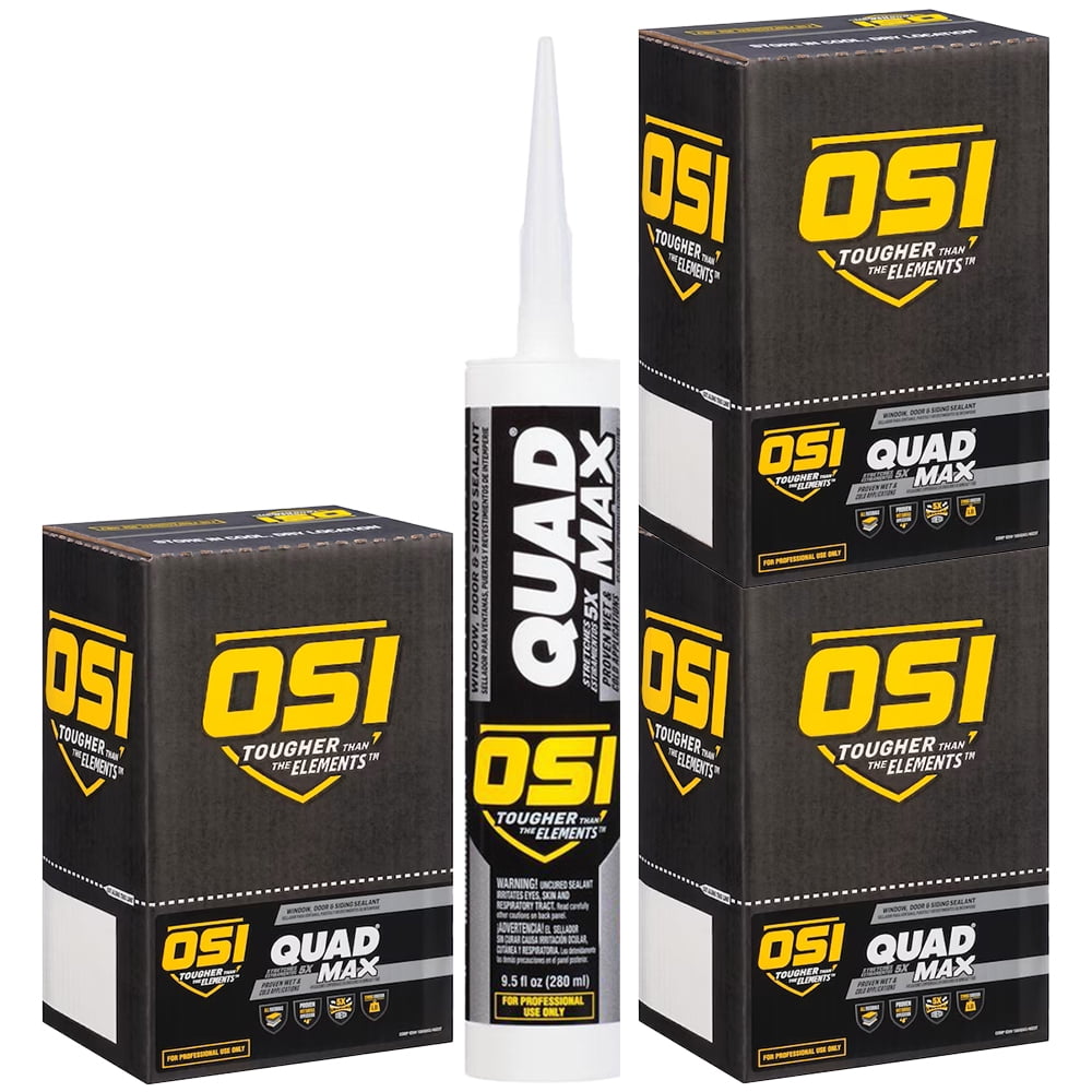 36‐Pack of 9.5 oz OSI 1868684 White 001 Quad Max Window, Door & Siding