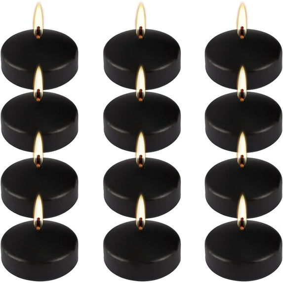 36 Packs 3-Inch unscented White Floating Candles - Ideal for Weddings, Pool Party, Holiday Centerpieces and Events - Odorless, Drip-Free, Long Lasting Burn Time