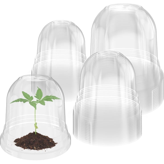 36 Packs 5/4/3.5 Inch Clear Plant Pot Humidity Domes, Transparent Seedling Domes Compatible with 5/4/3.5 Inch Reinforced Nursery Pots