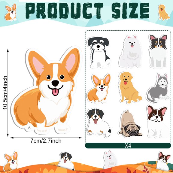 36 Pads Cute Dog Sticky Notes Assorted Animal Office Supplies 576 Sheets