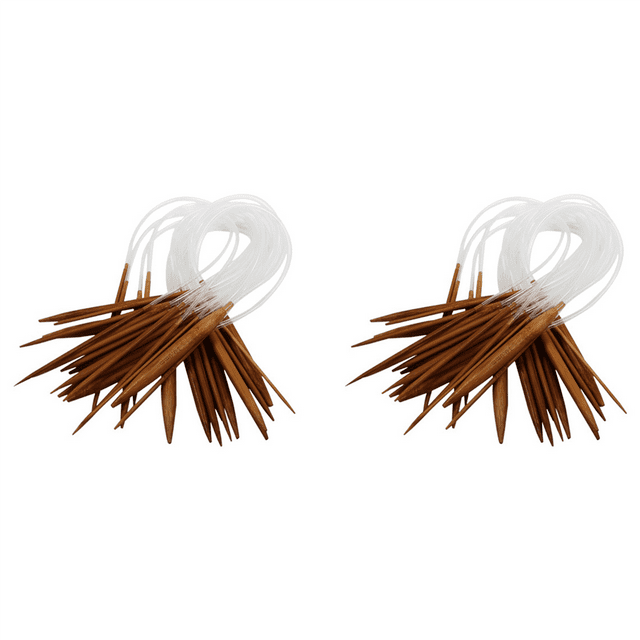 36 Pairs 16 Inch (40Cm) Circular Carbonized Bamboo Knitting Kits