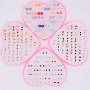 BOSLEYSHOP 36 Pairs/Box Multi-Color Cartoon Hypoallergenic Stud Earrings Set For Women Girl Daughter Gifts Jewelry