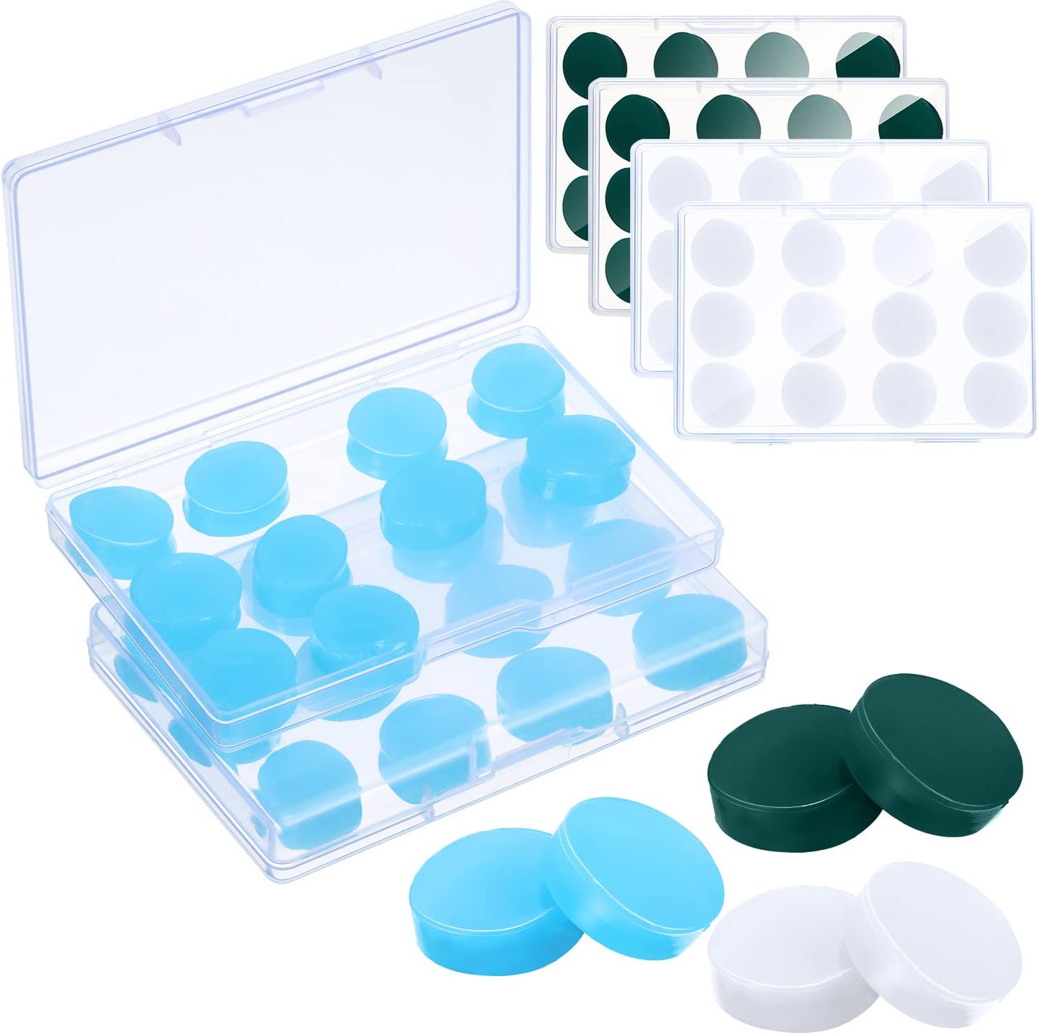 36 Pairs Ear Plugs for Sleeping Reusable Moldable Silicone Gel Wax