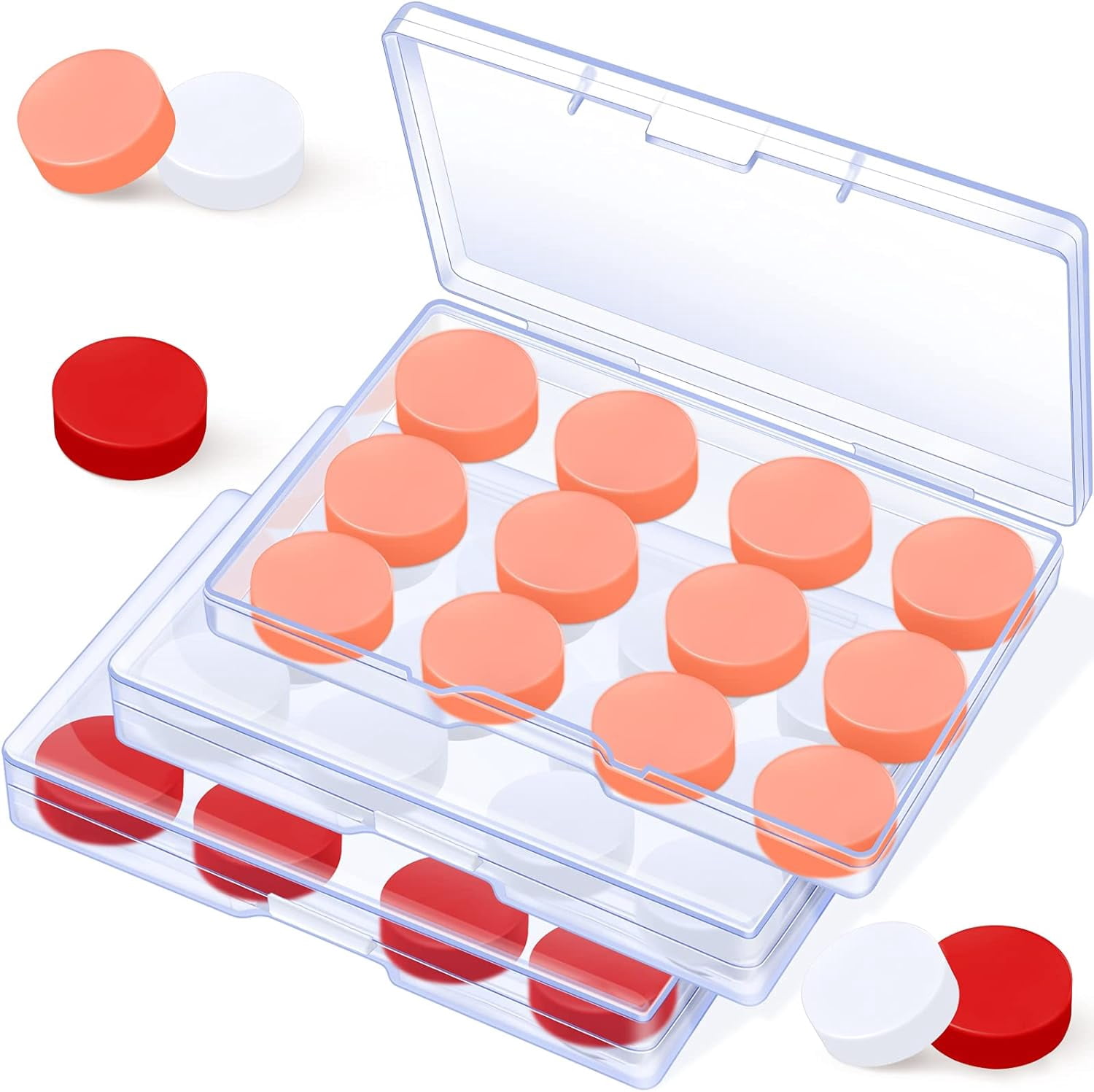 36 Pairs Ear Plugs for Sleeping Reusable Moldable Silicone Gel Wax