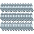 thumbnail image 1 of 36 Pairs Of Yacht & Smith Wholesale Bulk Kids Mid Ankle Socks, Cotton Sport Athletic Ankle Socks Size 4-6 (Gray), 1 of 4
