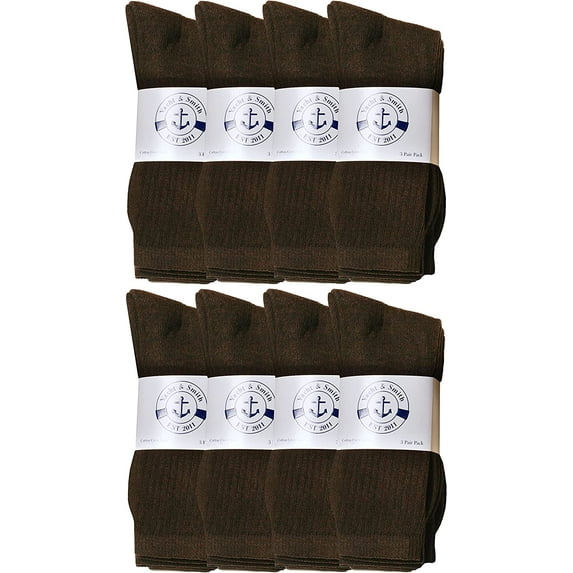 36 Pairs of Crew Socks in Bulk, Mens Womens Wholesale Athletic Cotton Sock, Donations