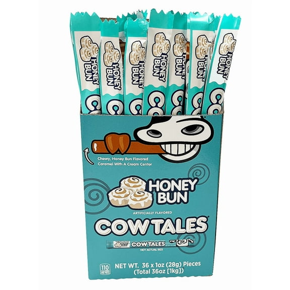 36 Pc. Honey Bun Cow Tales - Caramel Candies with Soft Cream Centers, 36 oz.