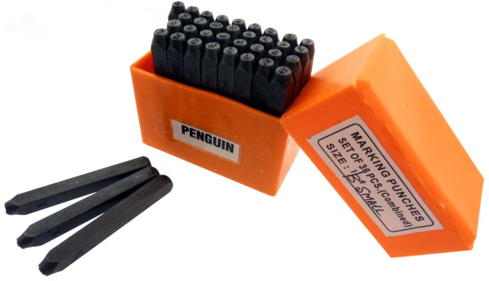 36 And Letter (Lower Case) Punch Set In Fancy Scrolled