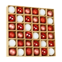 36 Pcs 1.18 Inch Christmas Ball Ornaments Set for Garden Backyard Holiday Wedding Party Decorations Shatterproof Christmas Ornaments Bulk Balls Hanging Decor for Xmas