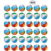 36 Pcs 10-Inch Rainbow Beach Balls Bulk, Inflatable Pool Party Toys for Summer Beach & Water Playing