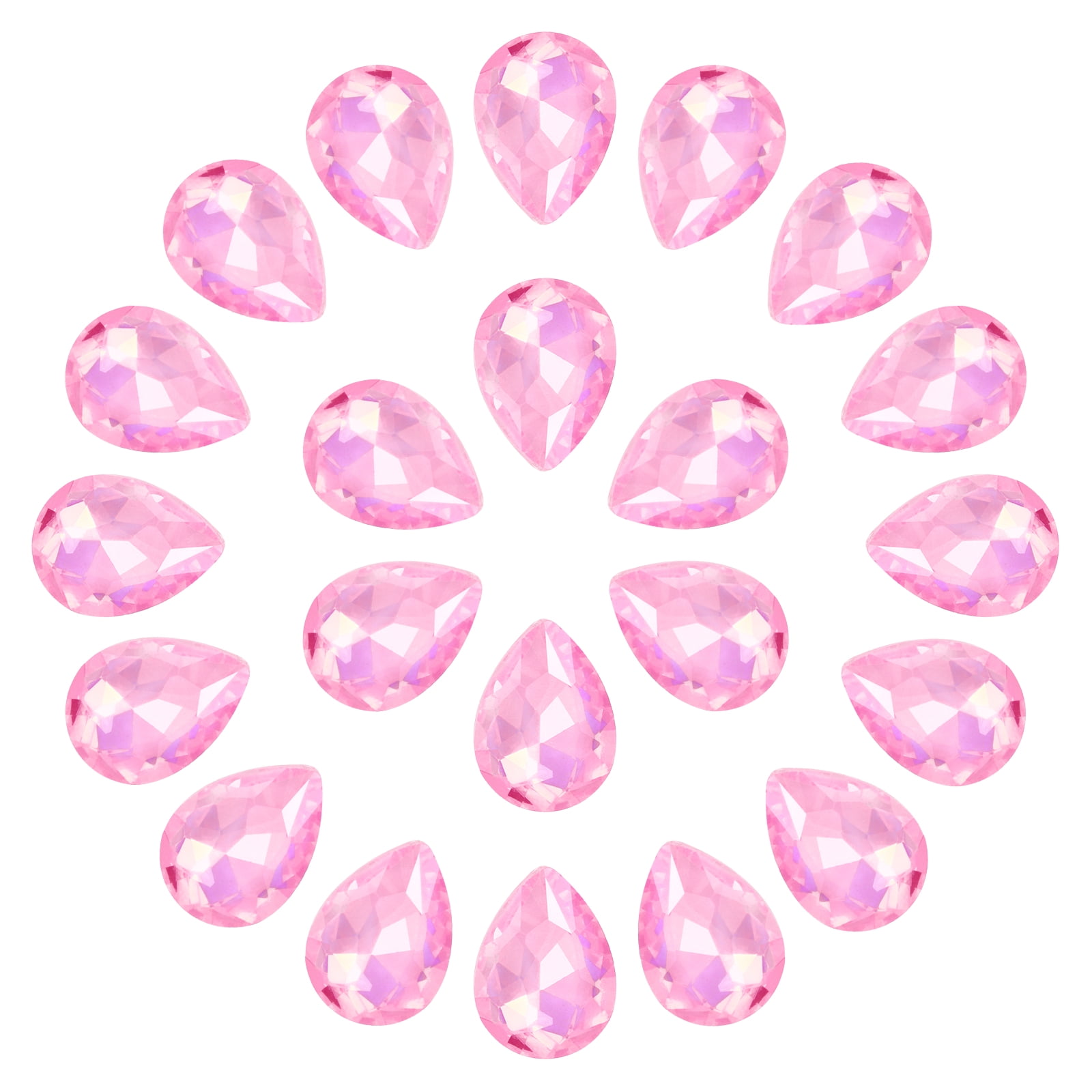 swarovski crystal beads for dresses 75 Pcs Glass Sew On Rhinestones 5 Sizes Crystal AB Flatback Teardrop Sewing Rhinestones 2 Hole Sewing Beads Decorations for DIY Crafts Clothes Dress